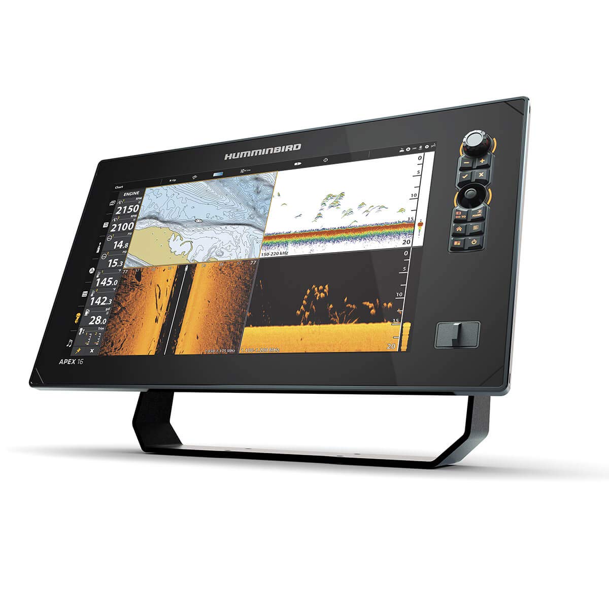 Humminbird APEX 16 GPS Fish Finder with Transducer, MEGA Side Imaging+ & HD Touchscreen - Image 3