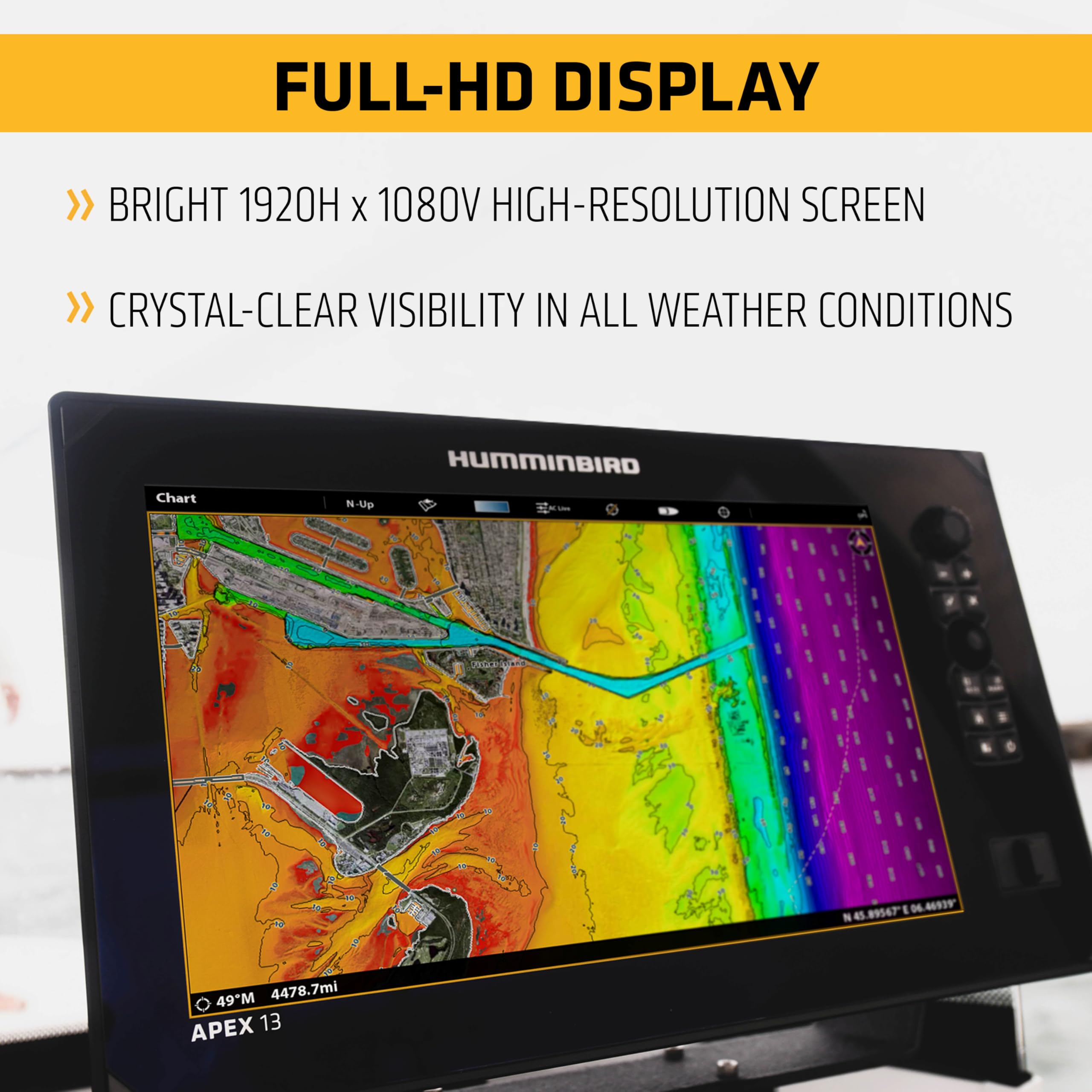 Humminbird APEX VX Series GPS Fish Finder with LakeMaster and CoastMaster VX Maps, MEGA Side Imaging+ - Image 3