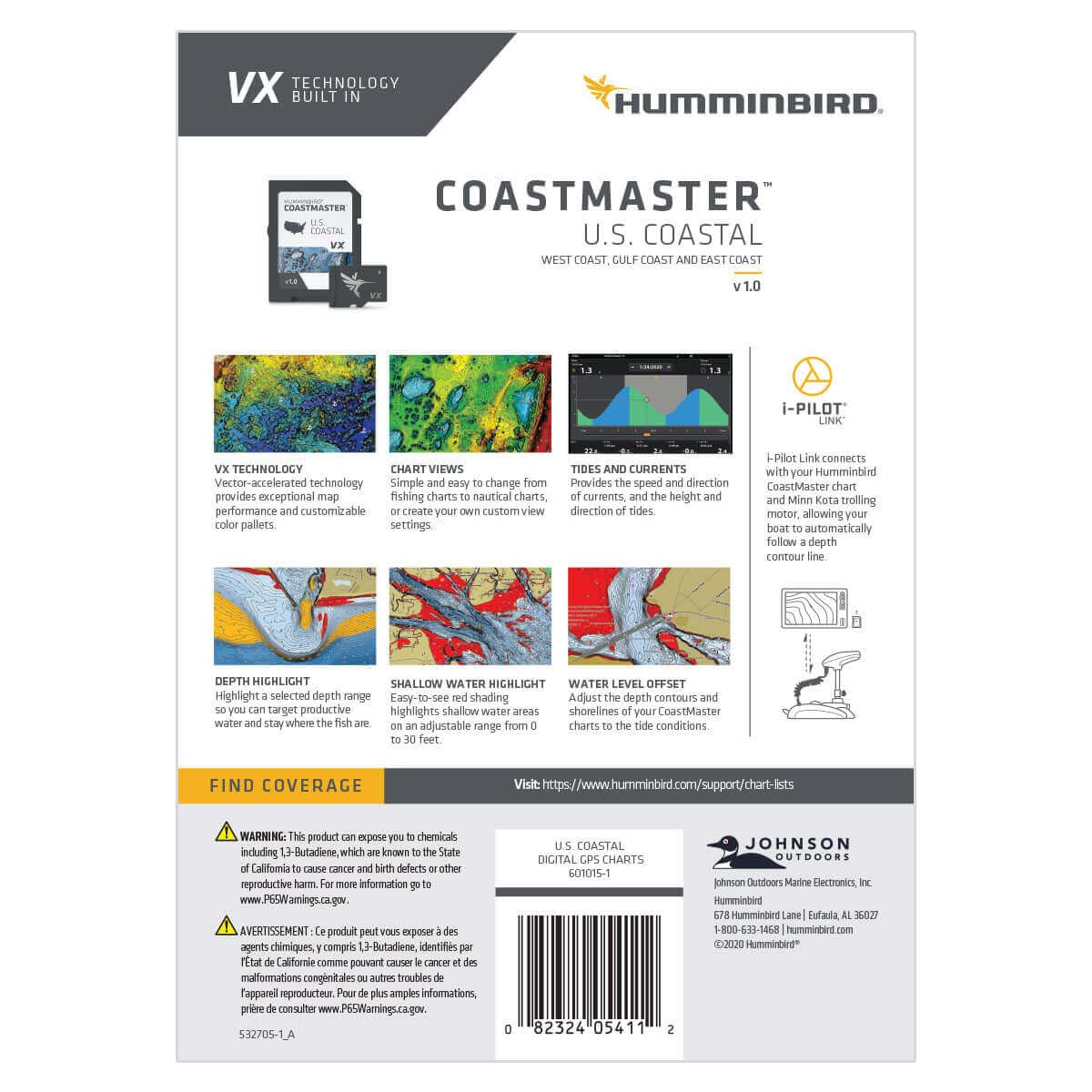 Humminbird CoastMaster U.S. Coastal V1 Map SD Card for Fish Finders - Image 4
