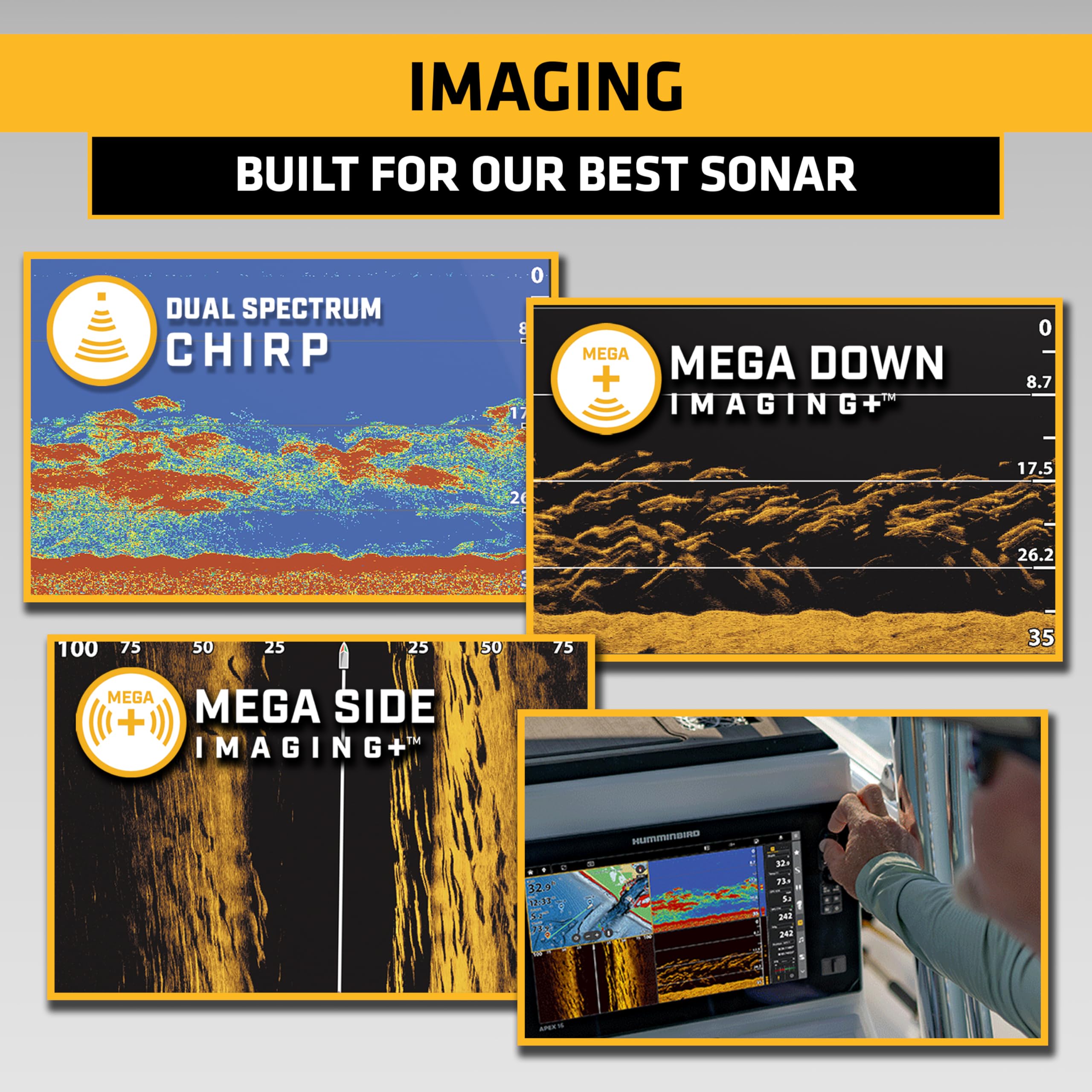 Humminbird XPLORE Series GPS Fish Finder MEGA Side Imaging+ & HD Touchscreen Display - Image 5